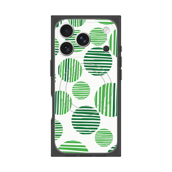 Premium Square Case with MagSafe［ Nordic Dot - Green ］