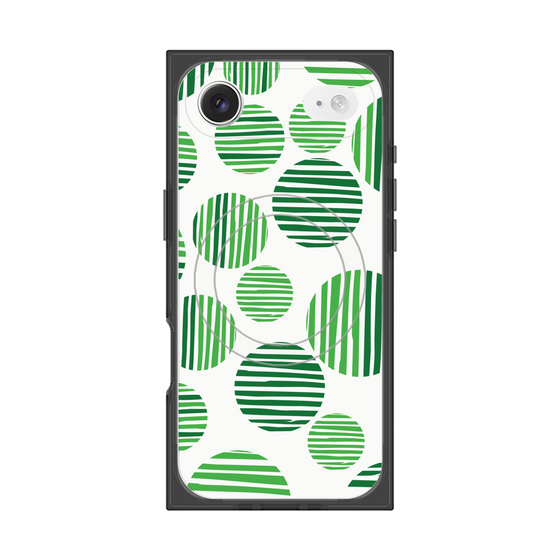 Premium Square Case with MagSafe［ Nordic Dot - Green ］