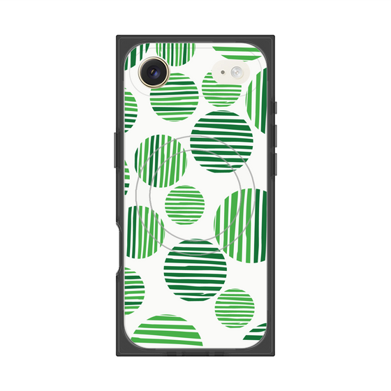 Premium Square Case with MagSafe［ Nordic Dot - Green ］