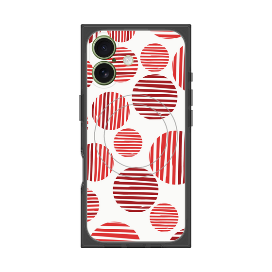 Premium Square Case with MagSafe［ Nordic Dot - Red ］