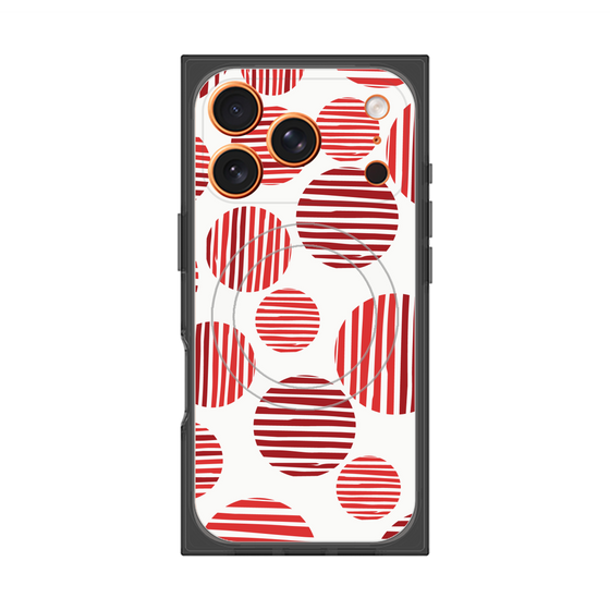 Premium Square Case with MagSafe［ Nordic Dot - Red ］