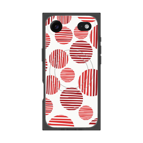 Premium Square Case with MagSafe［ Nordic Dot - Red ］