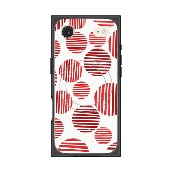 Premium Square Case with MagSafe［ Nordic Dot - Red ］