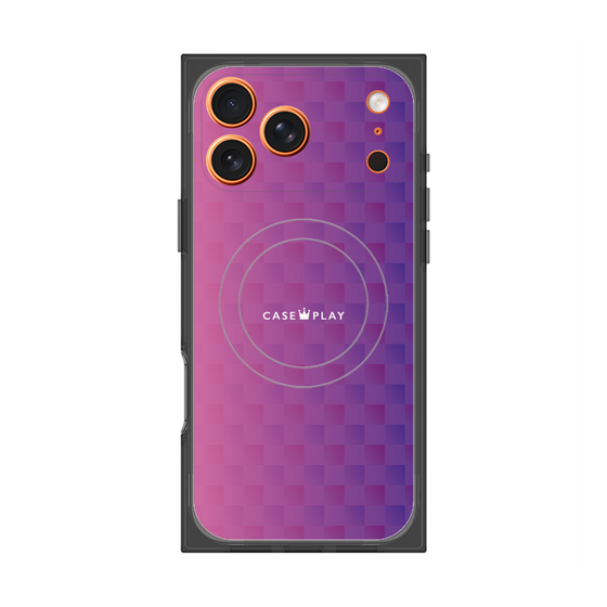 Premium Square Case with MagSafe［ CASEPLAY Check - Purple ］