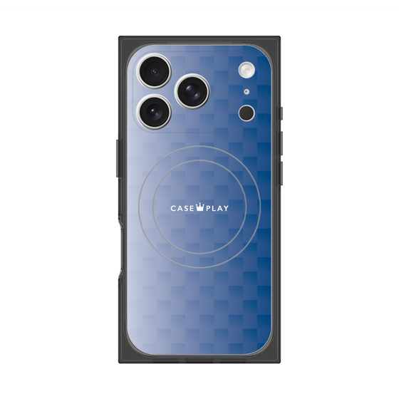 Premium Square Case with MagSafe［ CASEPLAY Check - Blue ］