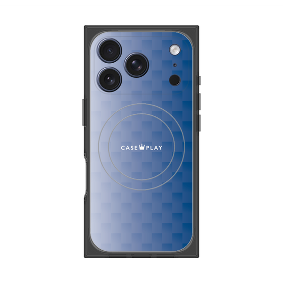 Premium Square Case with MagSafe［ CASEPLAY Check - Blue ］