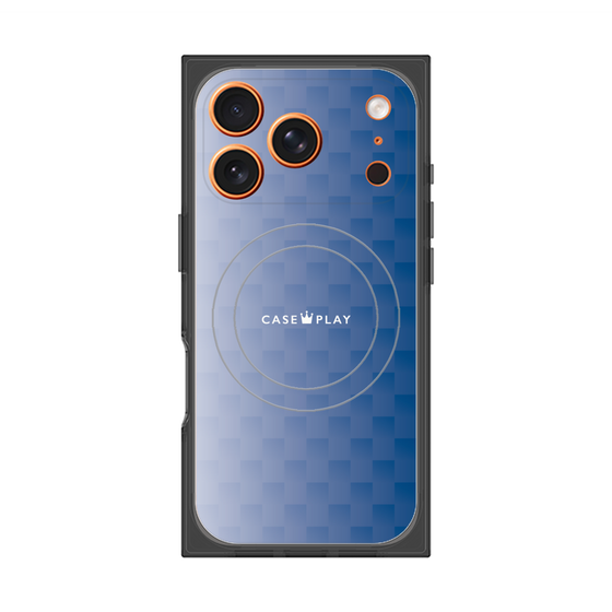 Premium Square Case with MagSafe［ CASEPLAY Check - Blue ］
