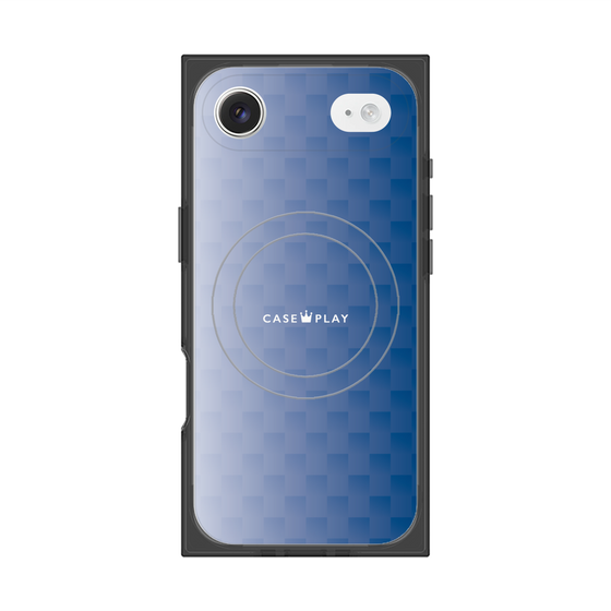 Premium Square Case with MagSafe［ CASEPLAY Check - Blue ］