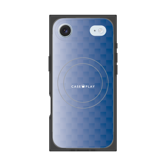 Premium Square Case with MagSafe［ CASEPLAY Check - Blue ］