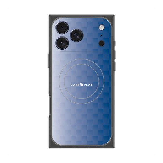 Premium Square Case with MagSafe［ CASEPLAY Check - Blue ］