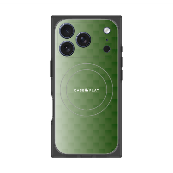 Premium Square Case with MagSafe［ CASEPLAY Check - Green ］