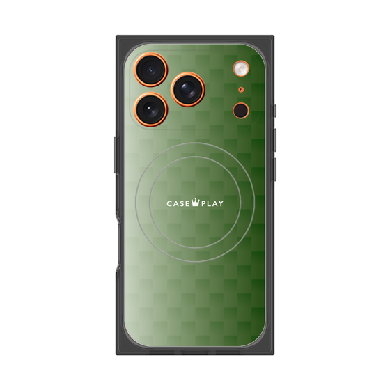 Premium Square Case with MagSafe［ CASEPLAY Check - Green ］