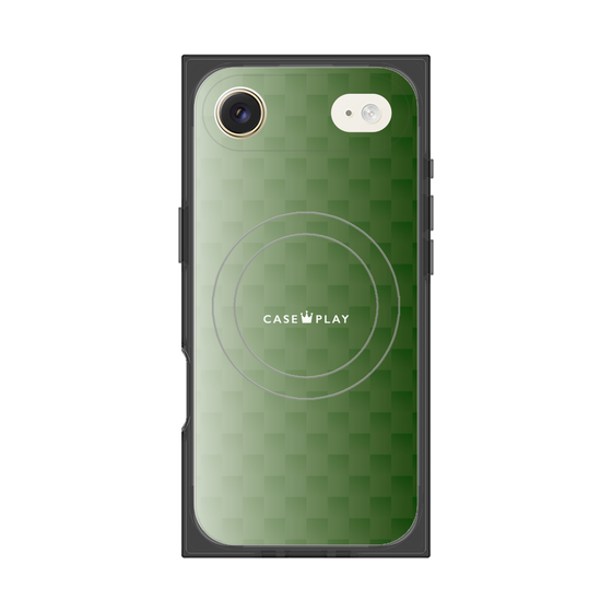 Premium Square Case with MagSafe［ CASEPLAY Check - Green ］