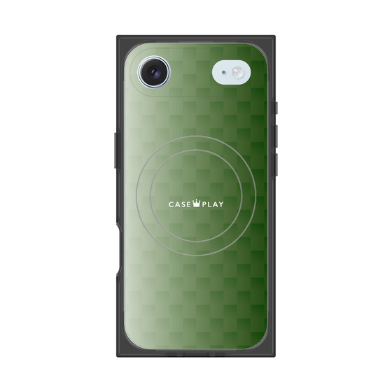 Premium Square Case with MagSafe［ CASEPLAY Check - Green ］
