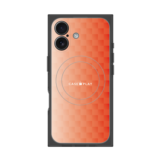 Premium Square Case with MagSafe［ CASEPLAY Check - Orange ］