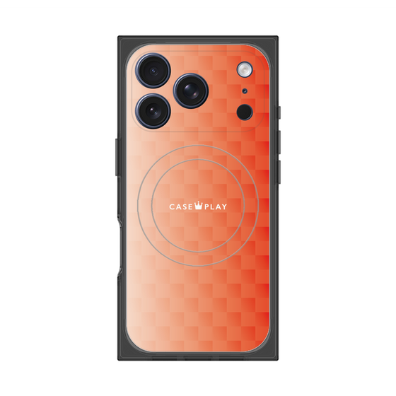 Premium Square Case with MagSafe［ CASEPLAY Check - Orange ］