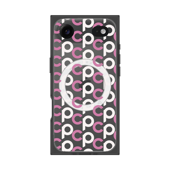 Premium Square Case with MagSafe［ Original - CASEPLAY Initial All-over Pattern - Pink ］