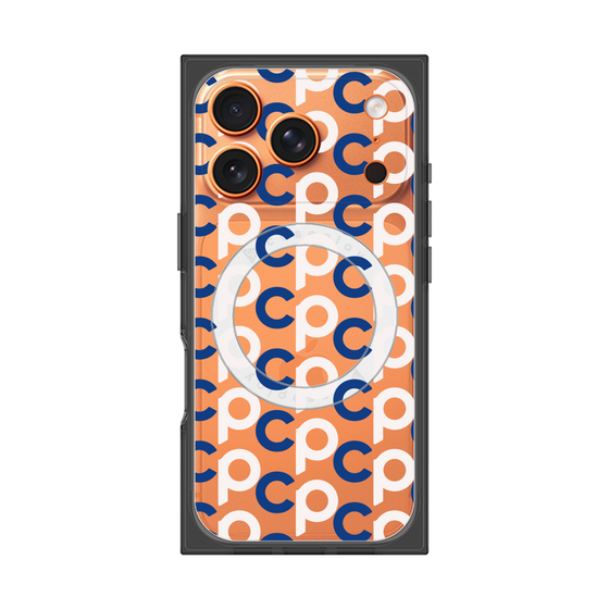 Premium Square Case with MagSafe［ Original - CASEPLAY Initial All-over Pattern - Navy ］