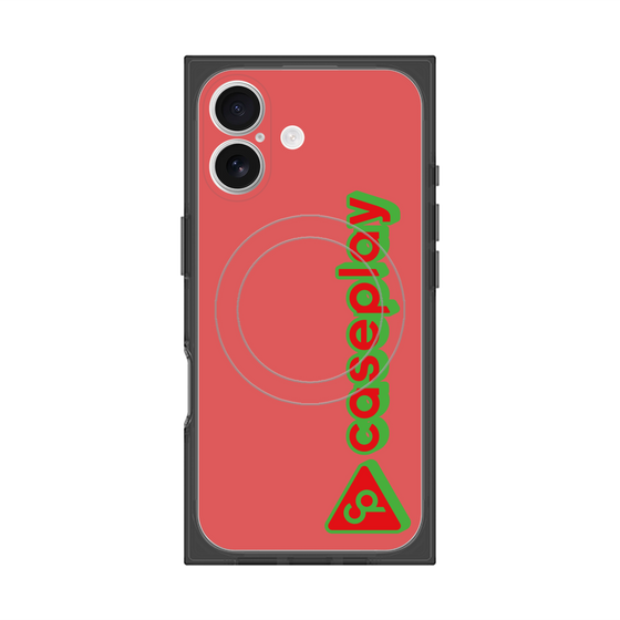 Premium Square Case with MagSafe［ Original - CASEPLAY Logotype - Red ］