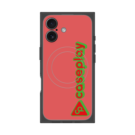 Premium Square Case with MagSafe［ Original - CASEPLAY Logotype - Red ］
