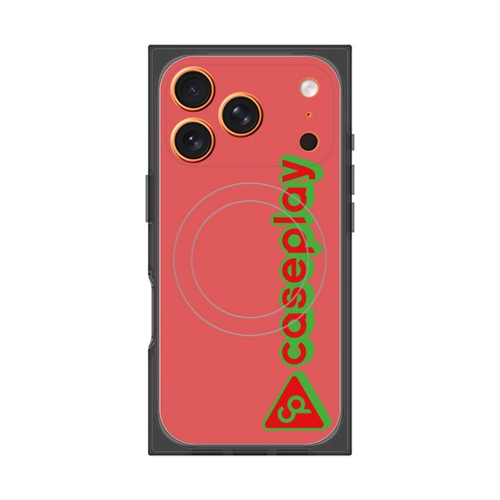 Premium Square Case with MagSafe［ Original - CASEPLAY Logotype - Red ］