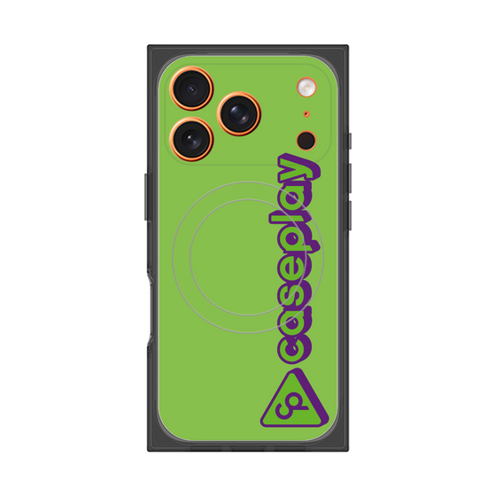 Premium Square Case with MagSafe［ Original - CASEPLAY Logotype - Green ］