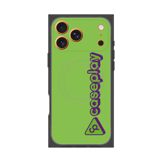 Premium Square Case with MagSafe［ Original - CASEPLAY Logotype - Green ］