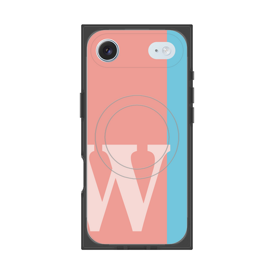 Premium Square Case with MagSafe［ Original - initial color line - W pink ］