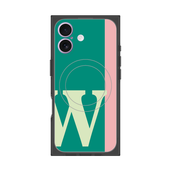 Premium Square Case with MagSafe［ Original - initial color line - W green ］