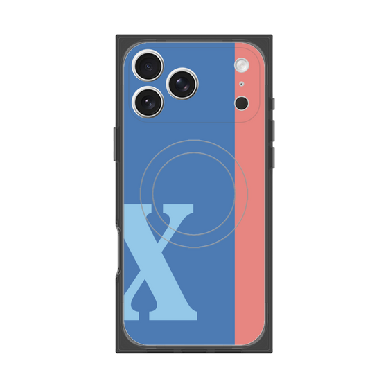 Premium Square Case with MagSafe［ Original - initial color line - X blue ］