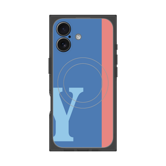 Premium Square Case with MagSafe［ Original - initial color line - Y blue ］