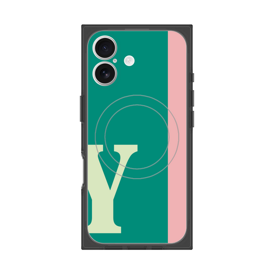 Premium Square Case with MagSafe［ Original - initial color line - Y green ］
