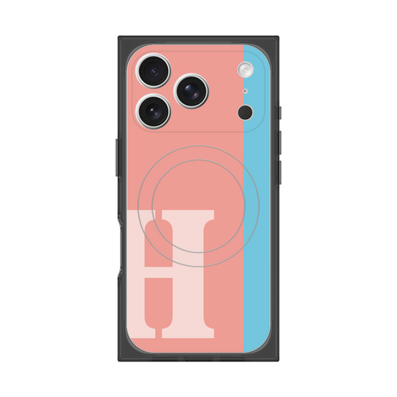 Premium Square Case with MagSafe［ Original - initial color line - H pink ］