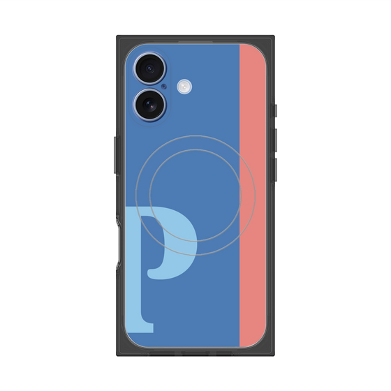 Premium Square Case with MagSafe［ Original - initial color line - P blue ］