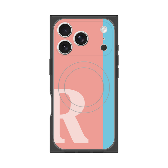 Premium Square Case with MagSafe［ Original - initial color line - R pink ］