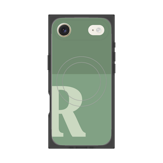 Premium Square Case with MagSafe［ Original - initial two tone - R green ］