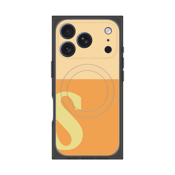 Premium Square Case with MagSafe［ Original - initial two tone - S orange ］