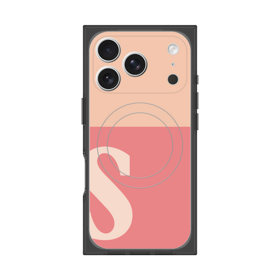 Premium Square Case with MagSafe［ Original - initial two tone - S pink ］