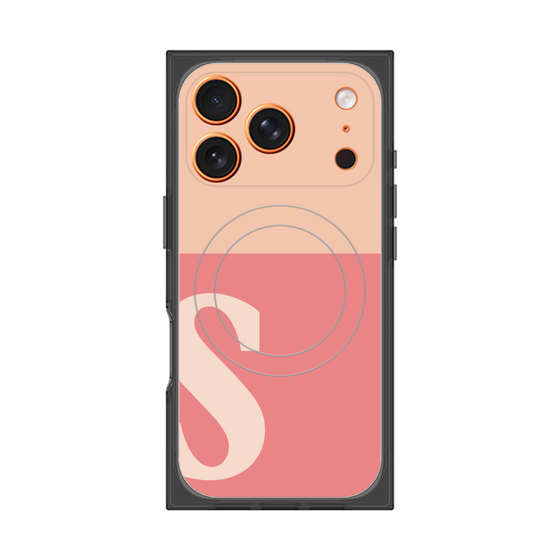 Premium Square Case with MagSafe［ Original - initial two tone - S pink ］