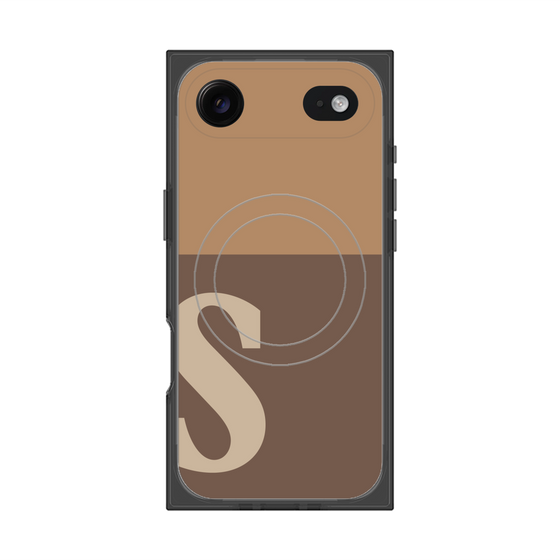 Premium Square Case with MagSafe［ Original - initial two tone - S brown ］