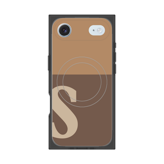 Premium Square Case with MagSafe［ Original - initial two tone - S brown ］