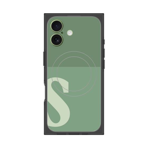 Premium Square Case with MagSafe［ Original - initial two tone - S green ］