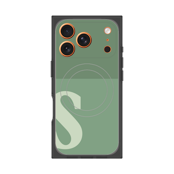 Premium Square Case with MagSafe［ Original - initial two tone - S green ］