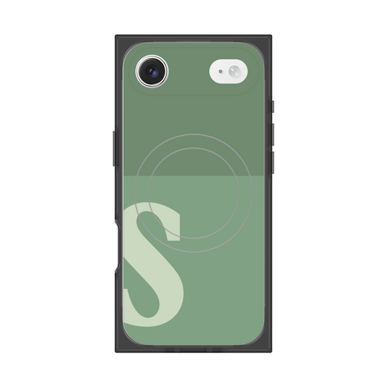 Premium Square Case with MagSafe［ Original - initial two tone - S green ］