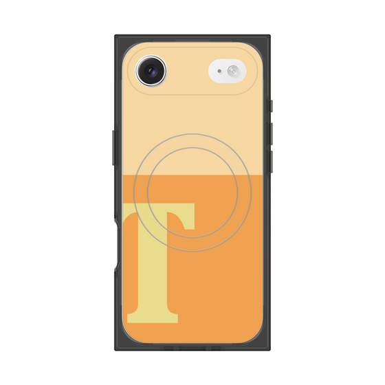 Premium Square Case with MagSafe［ Original - initial two tone - T orange ］