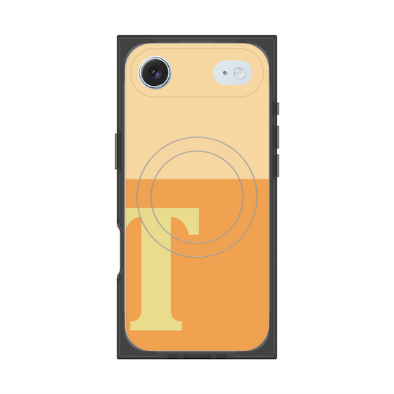 Premium Square Case with MagSafe［ Original - initial two tone - T orange ］