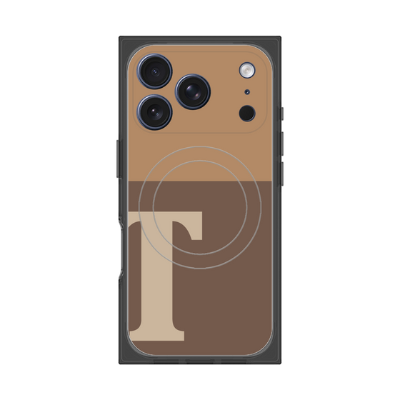 Premium Square Case with MagSafe［ Original - initial two tone - T brown ］