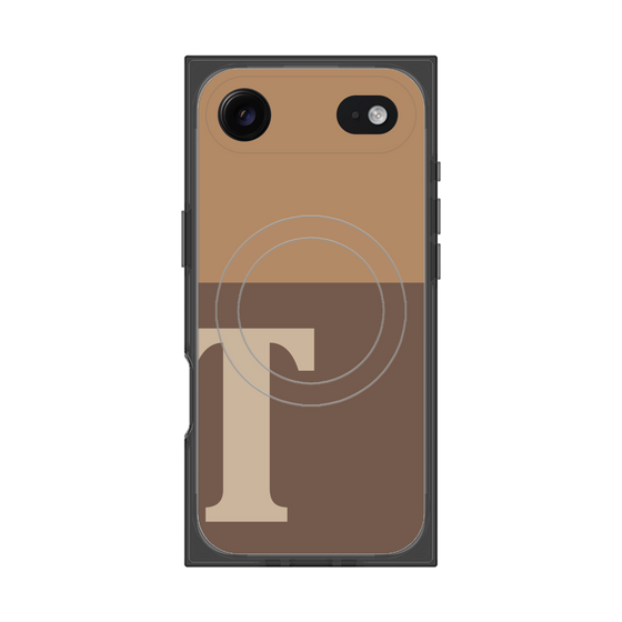 Premium Square Case with MagSafe［ Original - initial two tone - T brown ］
