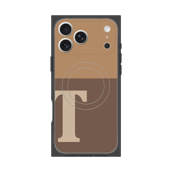 Premium Square Case with MagSafe［ Original - initial two tone - T brown ］