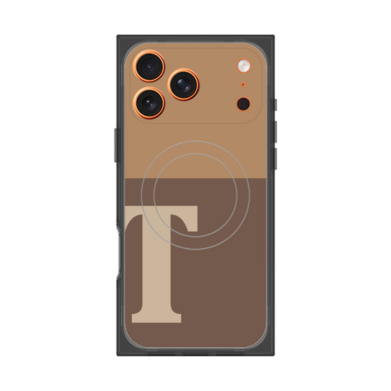Premium Square Case with MagSafe［ Original - initial two tone - T brown ］